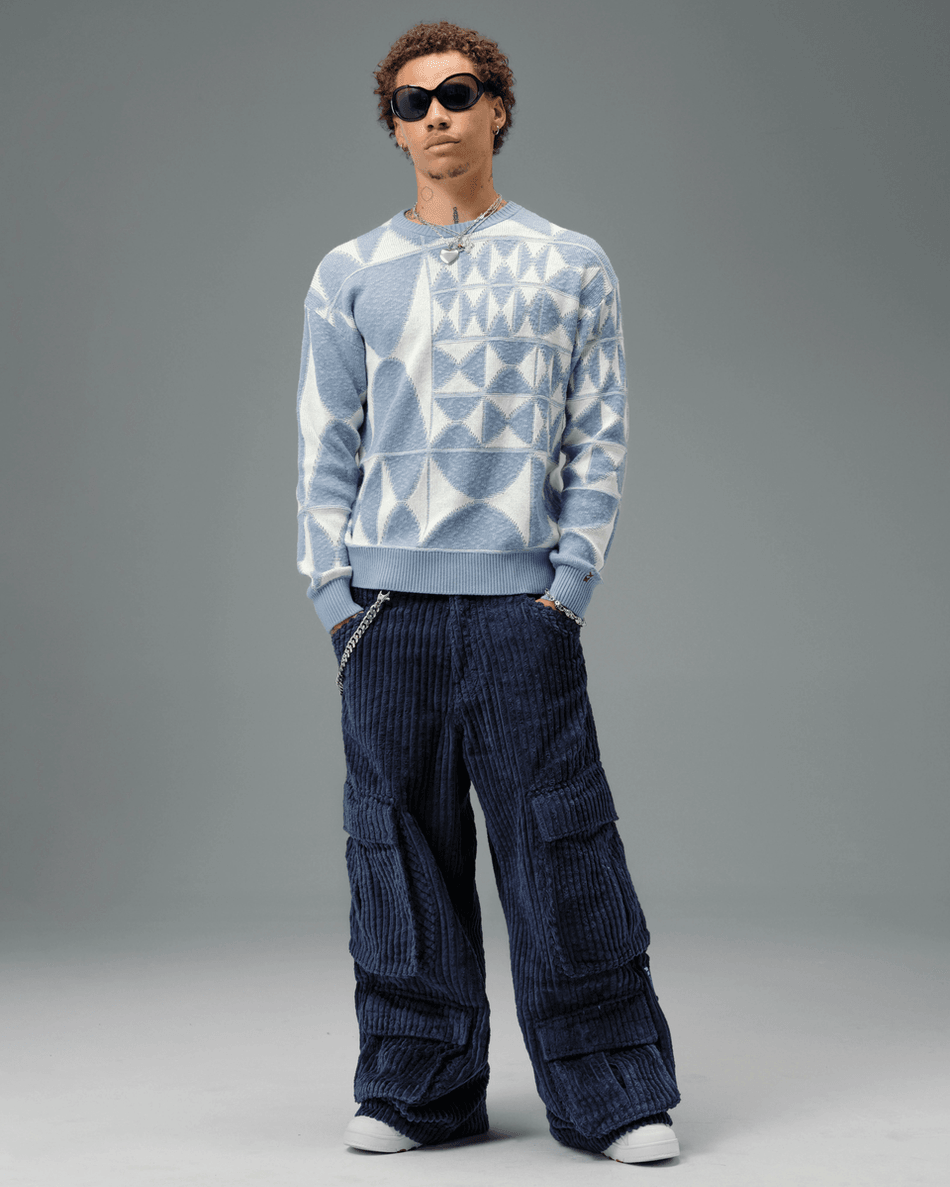 Jnco Legacy. 24". 2 Wale Corduroy. Navy.