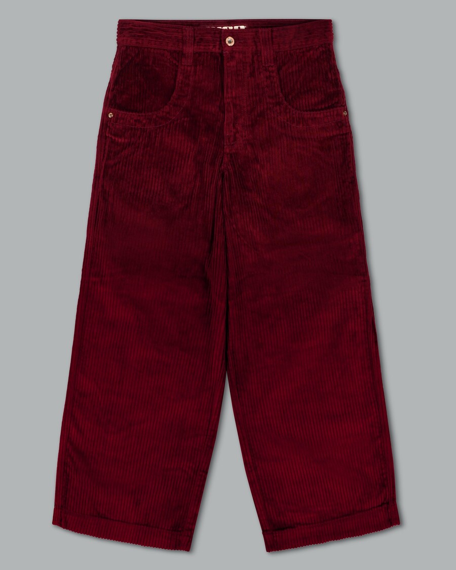 Jnco 101 Twin Cannon. 26". 4 Wale Corduroy. Burgundy.