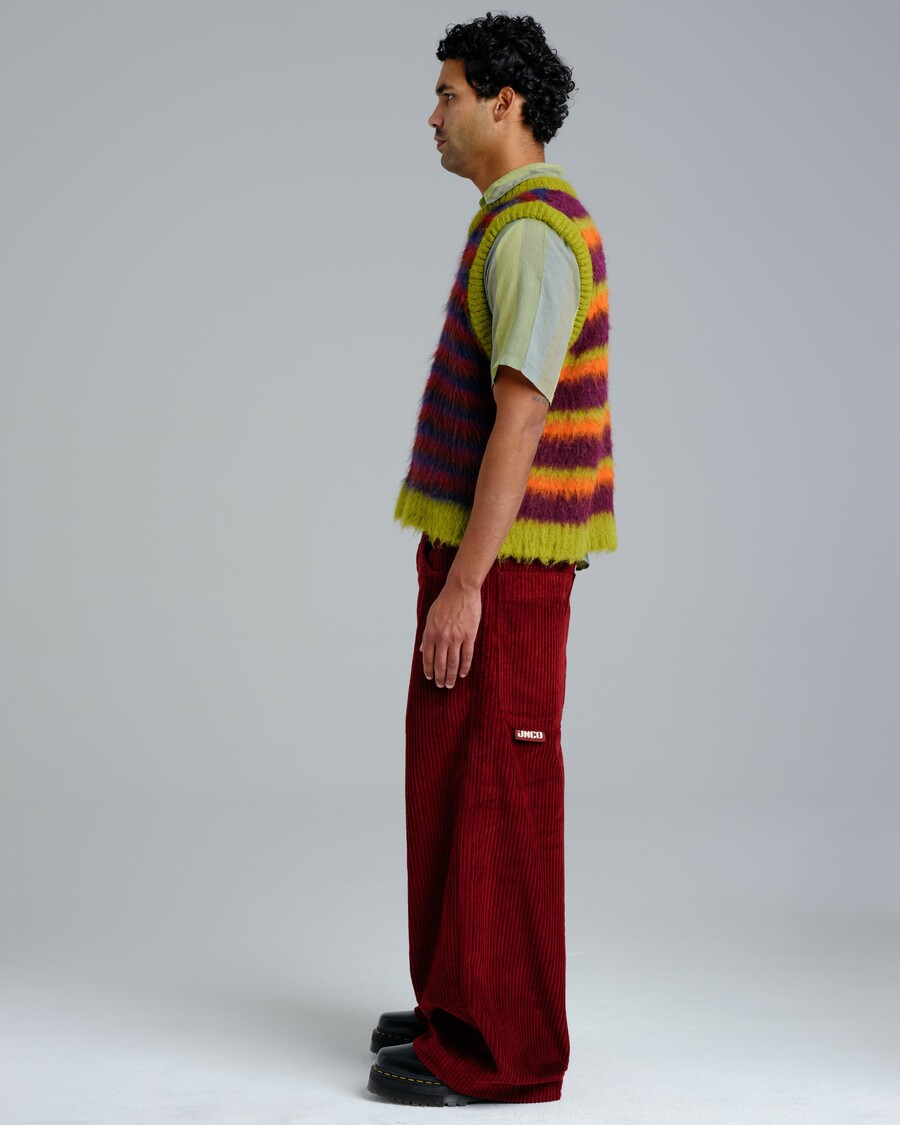 Jnco 101 Twin Cannon. 26". 4 Wale Corduroy. Burgundy.