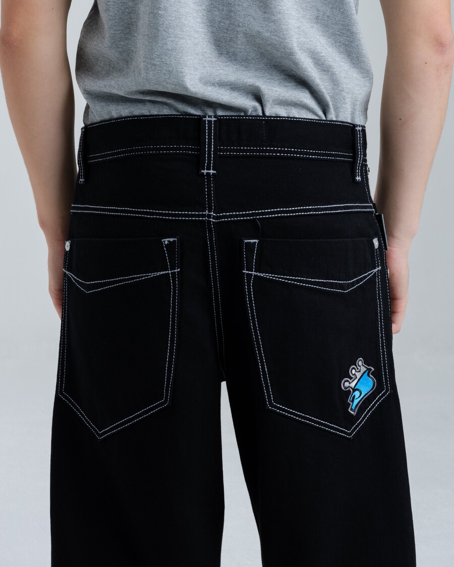 Jnco 1179 Easy Wide Pipes. 23". Jet Black.