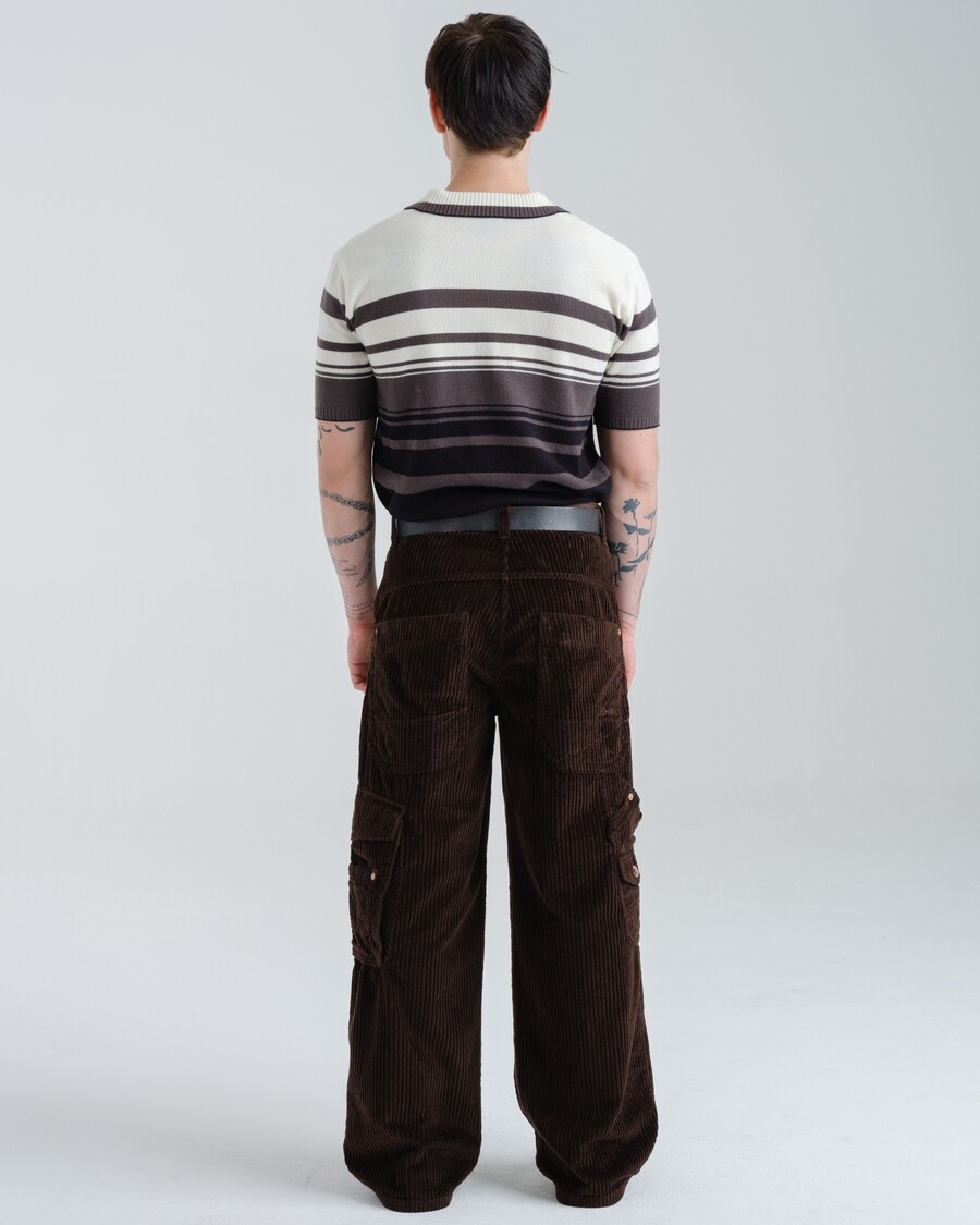 Jnco Torque Cargo Carpenter. 23". 4 Wale Corduroy. Java Brown.