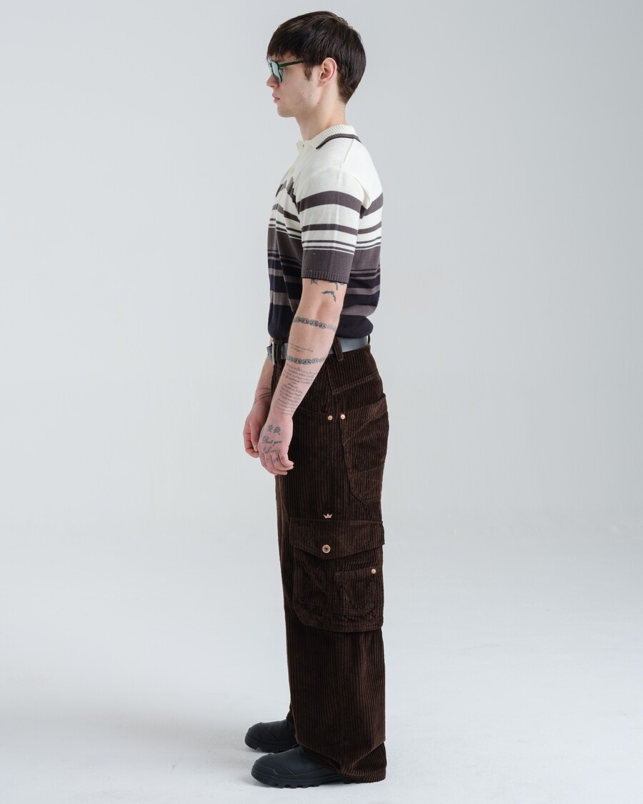 Jnco Torque Cargo Carpenter. 23". 4 Wale Corduroy. Java Brown.