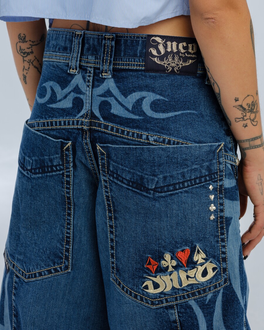Jnco W High Roller. 21". Hand-Sand Dark Stone.