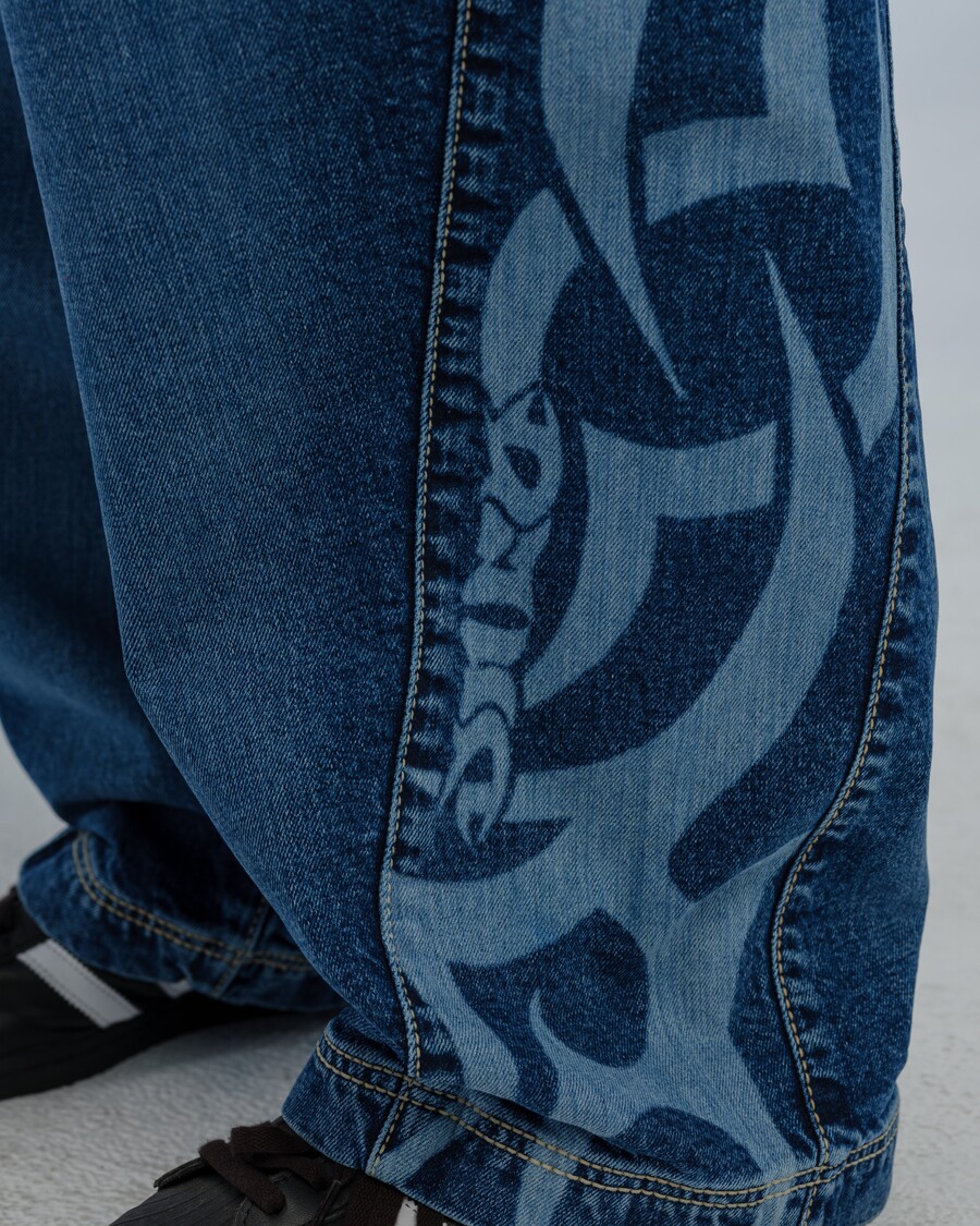 Jnco W High Roller. 21". Hand-Sand Dark Stone.