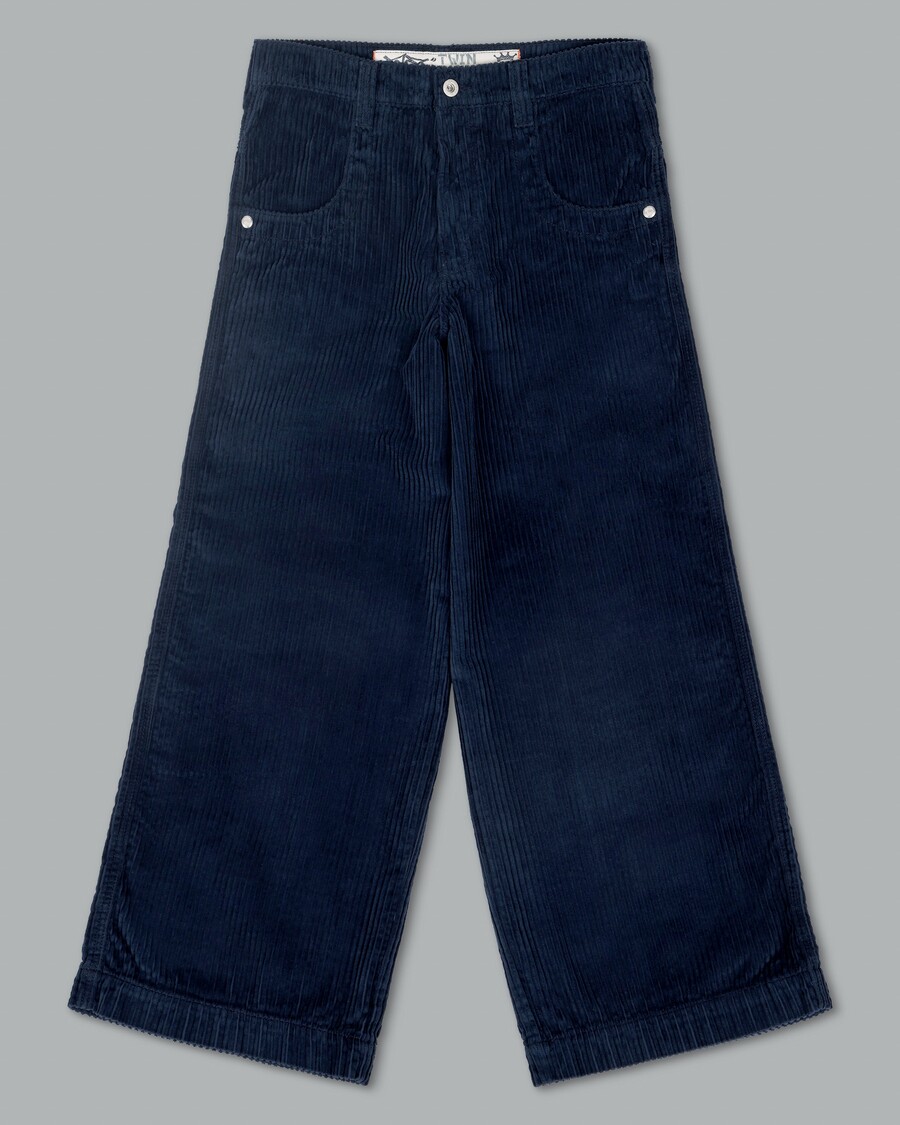 Jnco W101 Twin Cannon. 26". 4 Wale Corduroy. Navy.