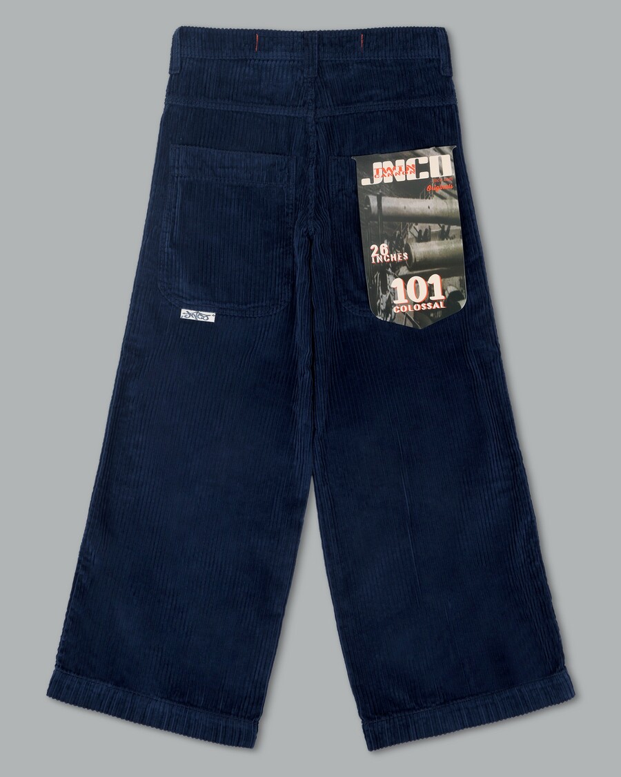 Jnco W101 Twin Cannon. 26". 4 Wale Corduroy. Navy.