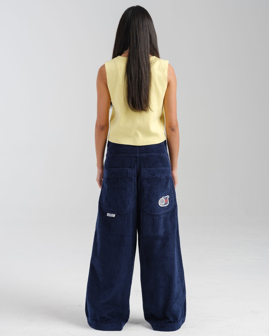 Jnco W101 Twin Cannon. 26". 4 Wale Corduroy. Navy.