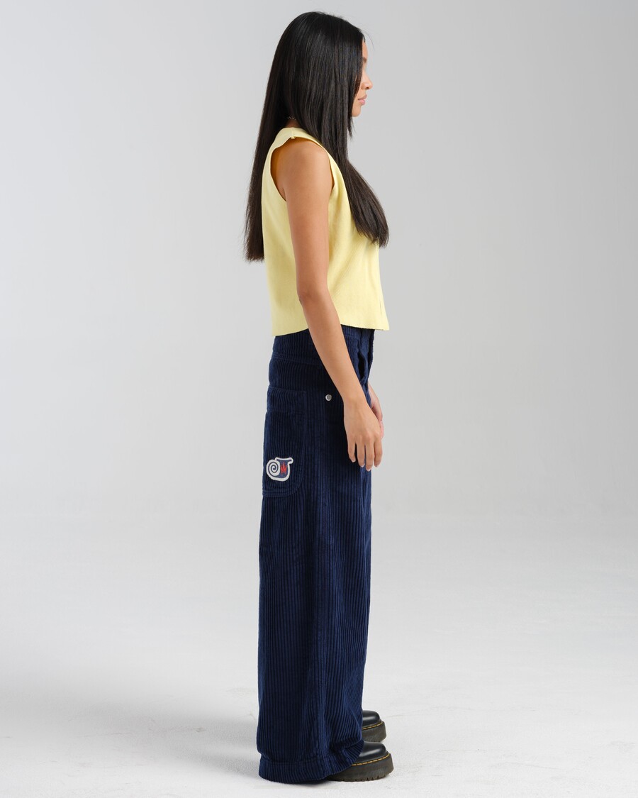Jnco W101 Twin Cannon. 26". 4 Wale Corduroy. Navy.